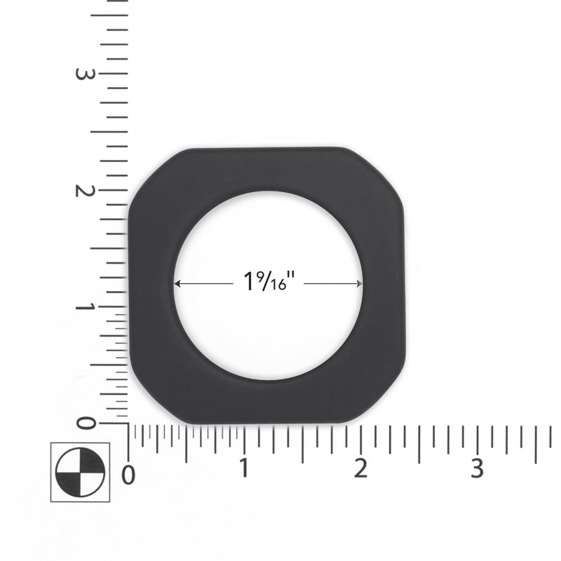 Ensemble de 8 œillets de rideau carrés Dritz Home 1-9 / 16 pouces, noir mat