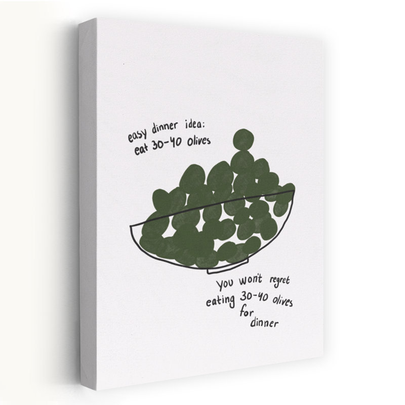 Olive Dinner Delight by Athene Fritsch - Wrapped Canvas Print, 91.44 cm H x 60.96 cm W