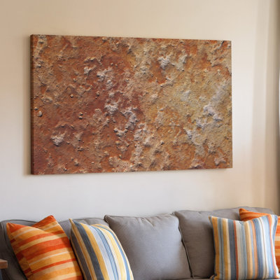 Canvas Create A Textured Surface Resembling Arid Desert Terrain Featuring A Wall Art Warm Earthy Color Palette Dominated By Shades Of Canvas Wall Art