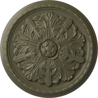 Endurathane Washington Ceiling Medallion, 17 1/8"OD x 1 1/2"P (Fits Canopies up to 2 7/8"), Hand-Painted Painted Turtle Finish