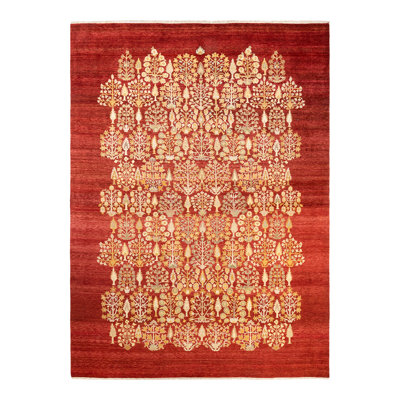 Sakchan One-of-a-Kind 8' 10" X 12' 2" 2000s Wool Area Rug in Orange