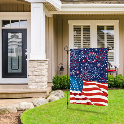 Kainaat Double Sided 0.5'' H x 12.5'' W Polyester Independence Day Garden Flag