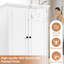 Armoire de rangement avec 2 portes et 4 tiroirs pour la salle de bain ou le bureau-998152765