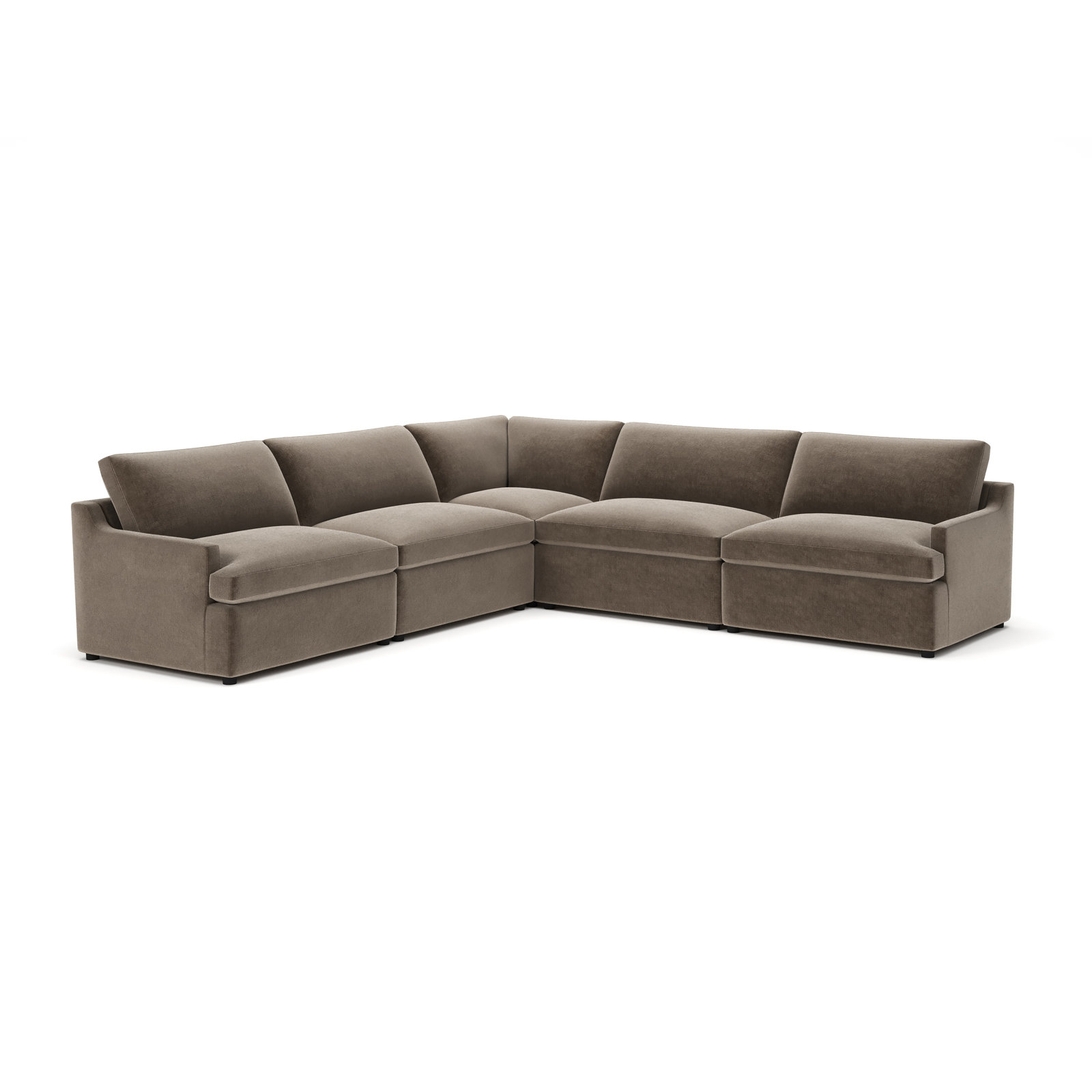 Essex Chaise Sectional, Andrew Driftwood Performance Chenille