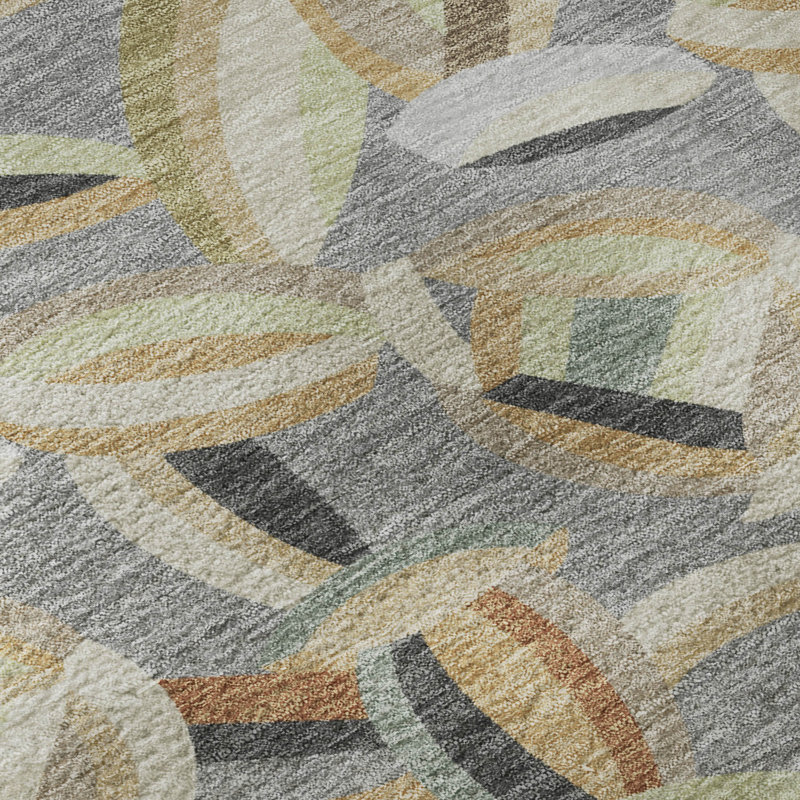 Tapis décontracté de qualité supérieure Mayfield AMF2454, Gris, 5 pi x 7 pi 6 po