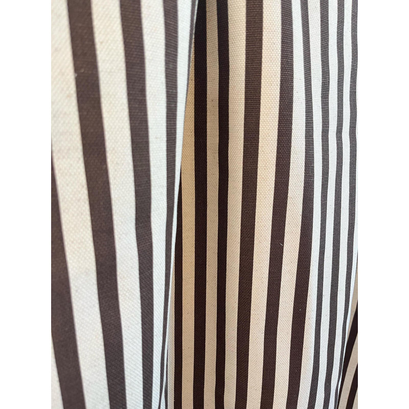 Chestnut Brown Stripe Curtains, 50" W x 96" L