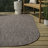 Longe Modern Minimalist Radius Corner Solid Light Brown Indoor/Outdoor Rug-578321891