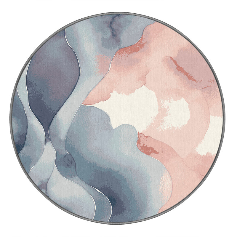 Aqua Horizon Rug, Round 3'