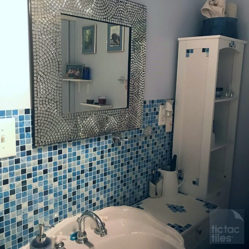 Carreau de mosaïque pelez et collez en PVC 12 po x 12 po