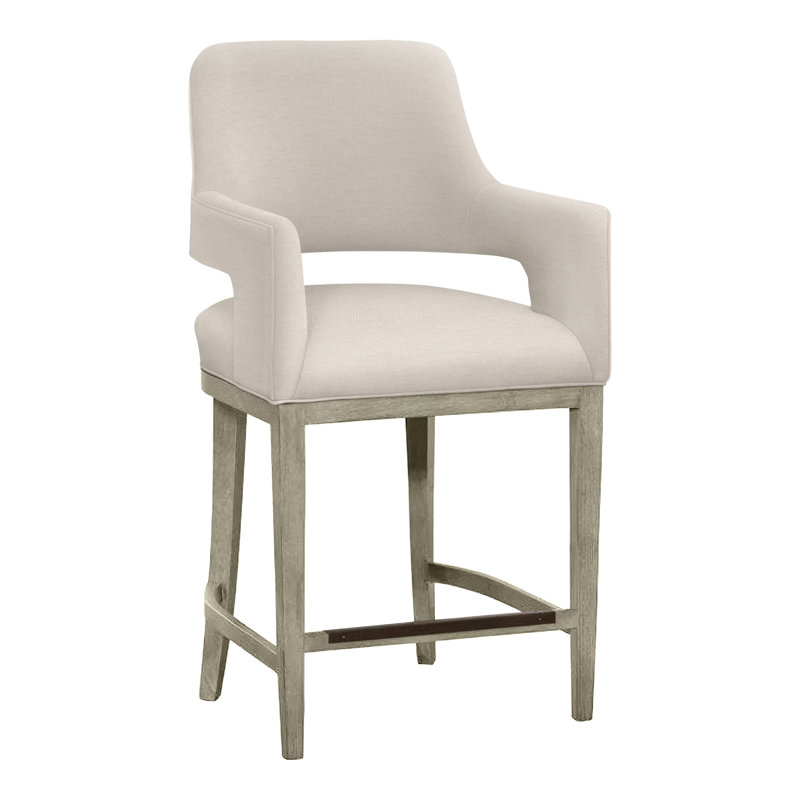 Tabouret de bar et de comptoir Josie, Amande chamois, Perigold Tres Chic Bone