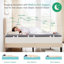 Surmatelas en mousse à mémoire de forme très grand - Surmatelas en gel rafraîchissant 2 po, coussin en mousse à soulagement de la pression-1420665902-1444584063