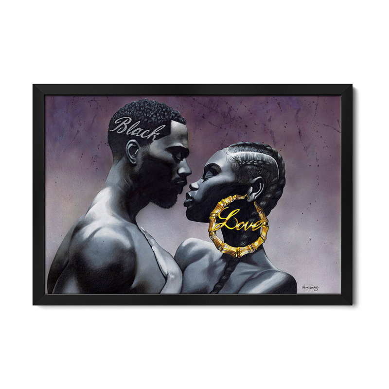 Affiche encadrée "Black Love" par Manasseh Johnson, H 16 po x l 24 po