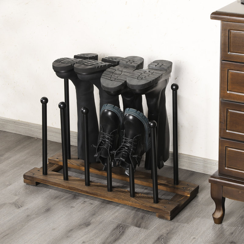 Range-bottes autoportant en métal 6 paires