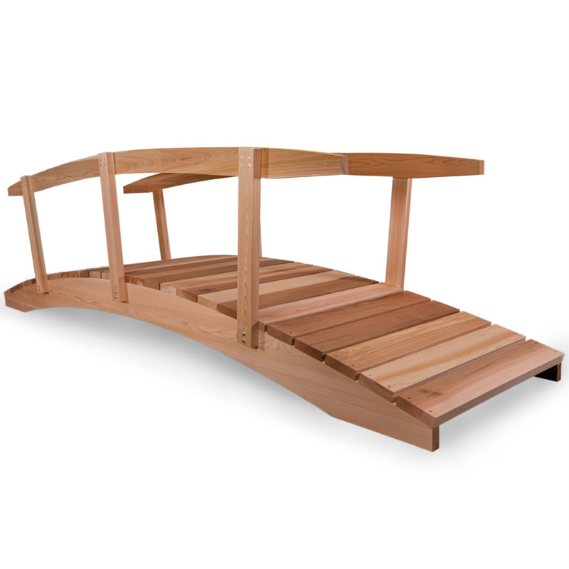 Pont de jardin avec rails latéraux Cuadra, 144 po
