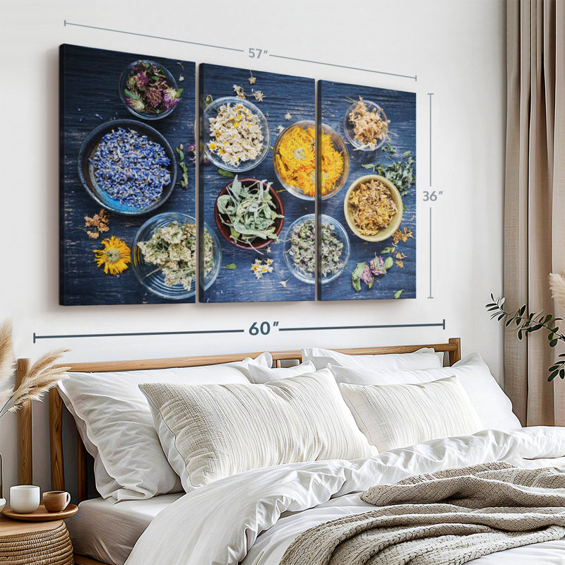 «Dried Herb Bowls» sur, H 36 po x l 57 po