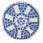 Outdoor Round Side Table With Mosaic-Style Top And Curved Iron Legs, End Table