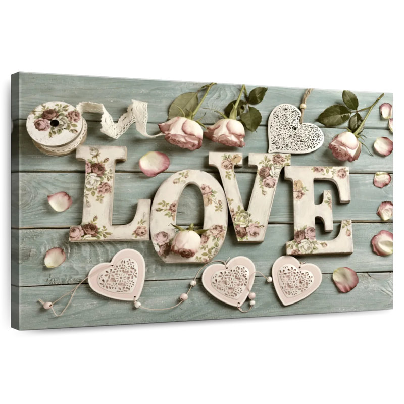 Plaque murale Chic Love, H 32 po x l 48 po