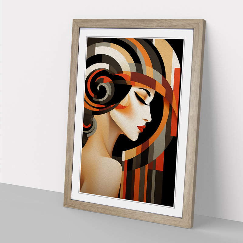 Single Picture Frame Print on Wood, Oak Framed, 46cm H x 34cm W