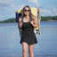 Life Is Good - Sac de plage en aluminium à 4 positions avec coussin et porte-gobelet - paquet de 2 - jaune et bleu marine