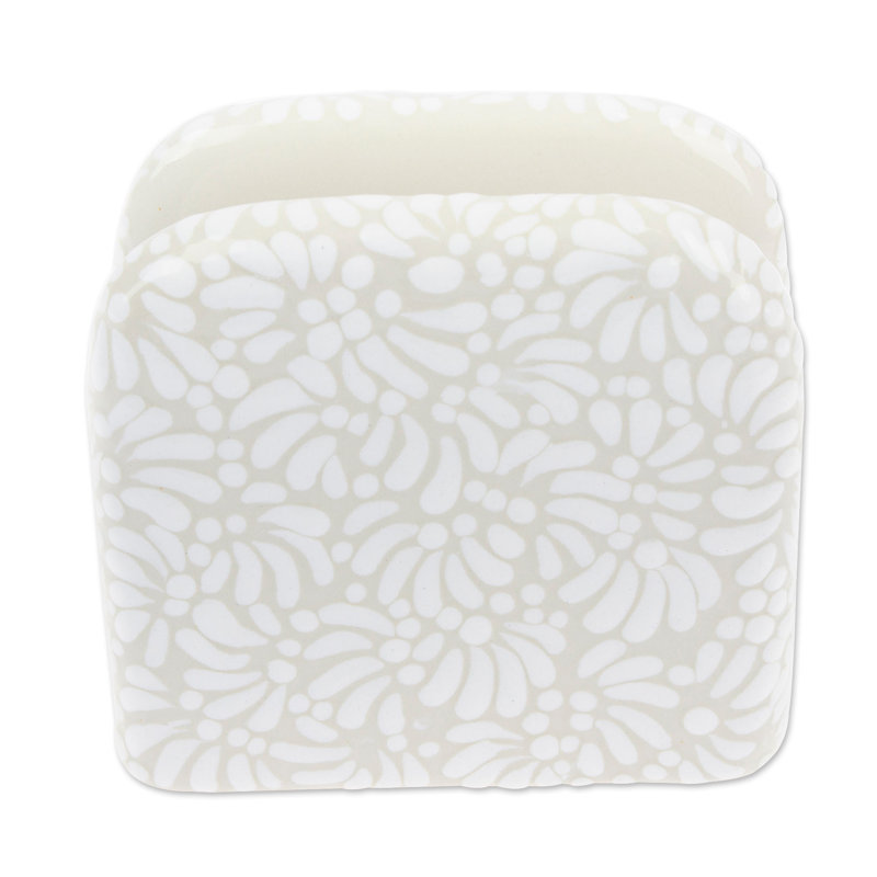Handmade Paradisiac Spring Ceramic Napkin Holder
