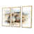 Toile avec cadre flottant or