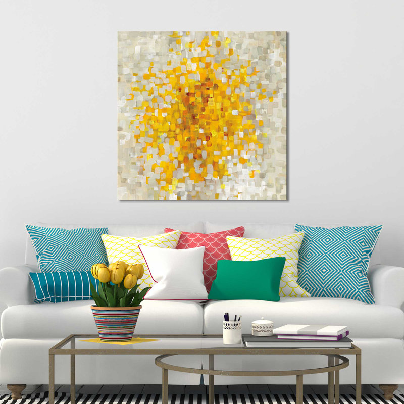 «Summer Blocks», reproduction de peinture acrylique sur toile, H 28 po x l 28 po x P 1,5 po, Toile tendue