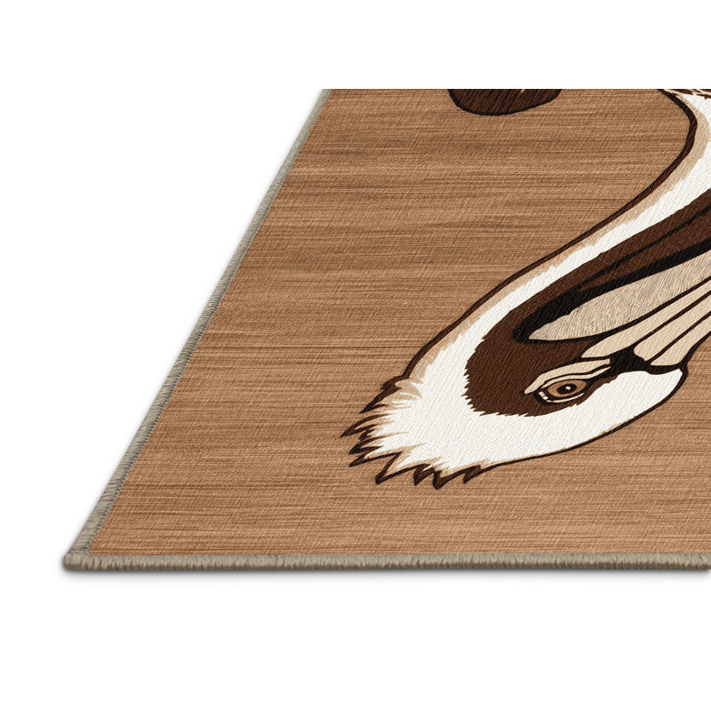  Tapis lavable pélican brun, Rectangulaire 8 pi x 10 pi