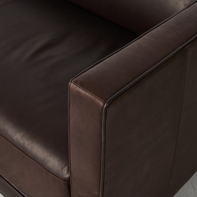 Phillip Sofa, Heirloom Cigar Top Grain Leather