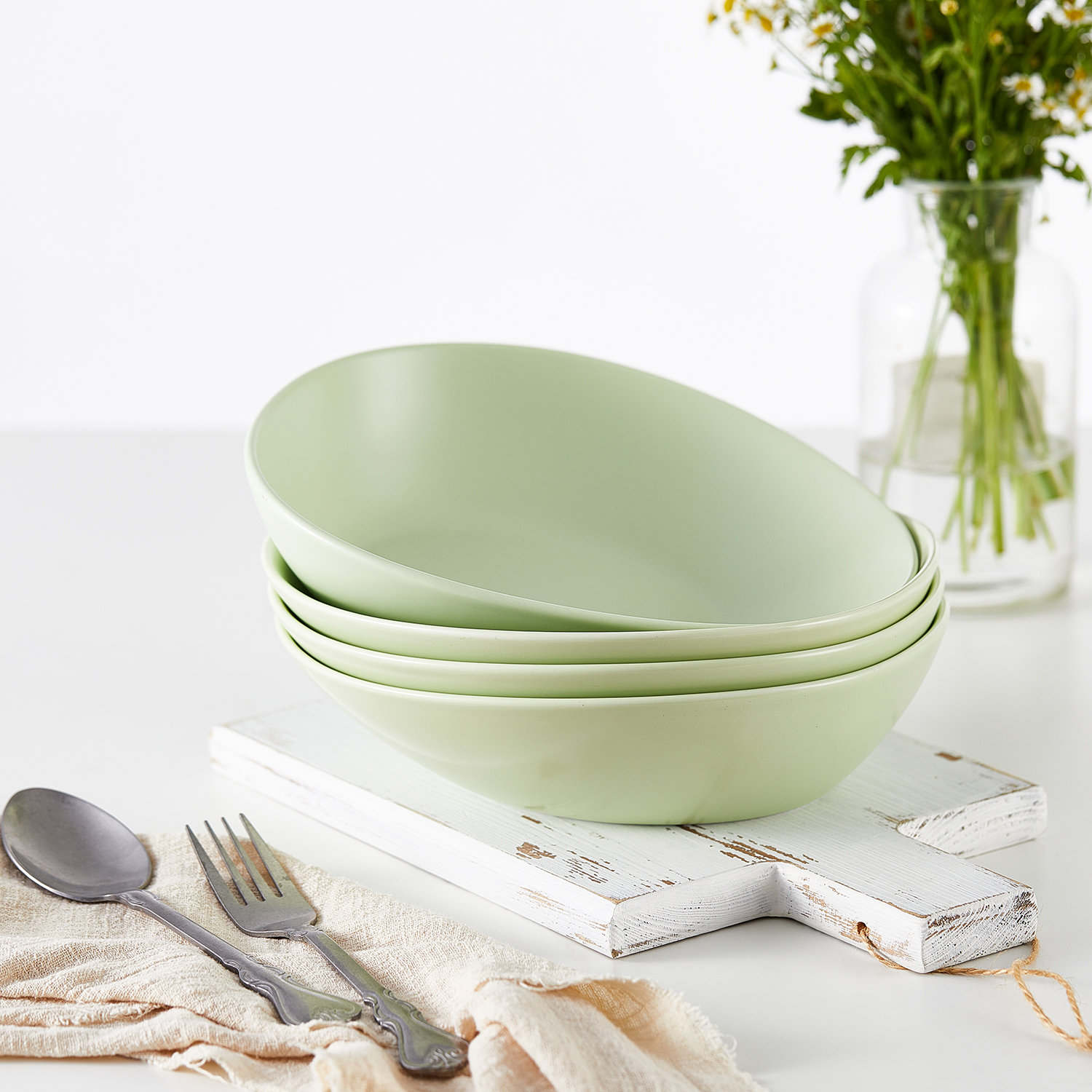 Delilah Porcelain Dessert Bowl, Lime Green