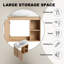 Ensemble de meuble-lavabo mural de 26 pouces avec lavabo en céramique blanche et porte à fermeture douce