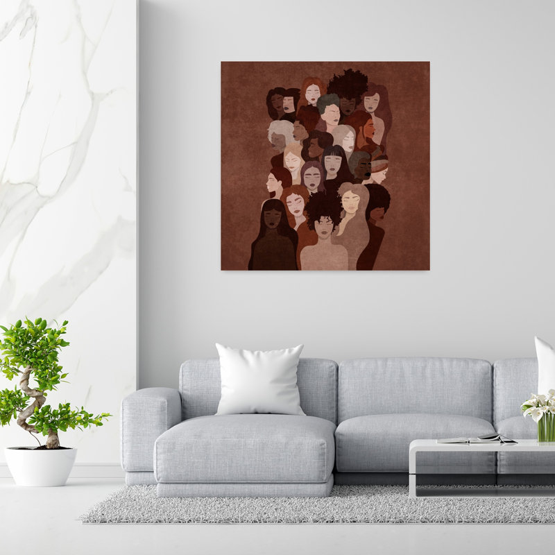 «Unity Of Shades», art mural abstrait moderne, H 48 po x l 48 po