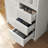 Freestanding Bathroom Storage Cabinet with 3 Drawers & 1 Sliding Door, Floor Cabinet with Adjustable Shelves for Bathroom, Entryway, White-127124845