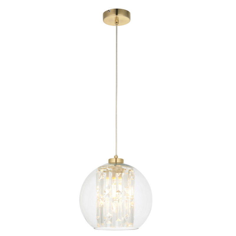 1 - Light Brushed Satin Gold Paint Pendant