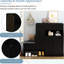 Porte-chaussures polyvalent noir avec compartiment ouvert et tablettes amovibles à 21 supports de style gris