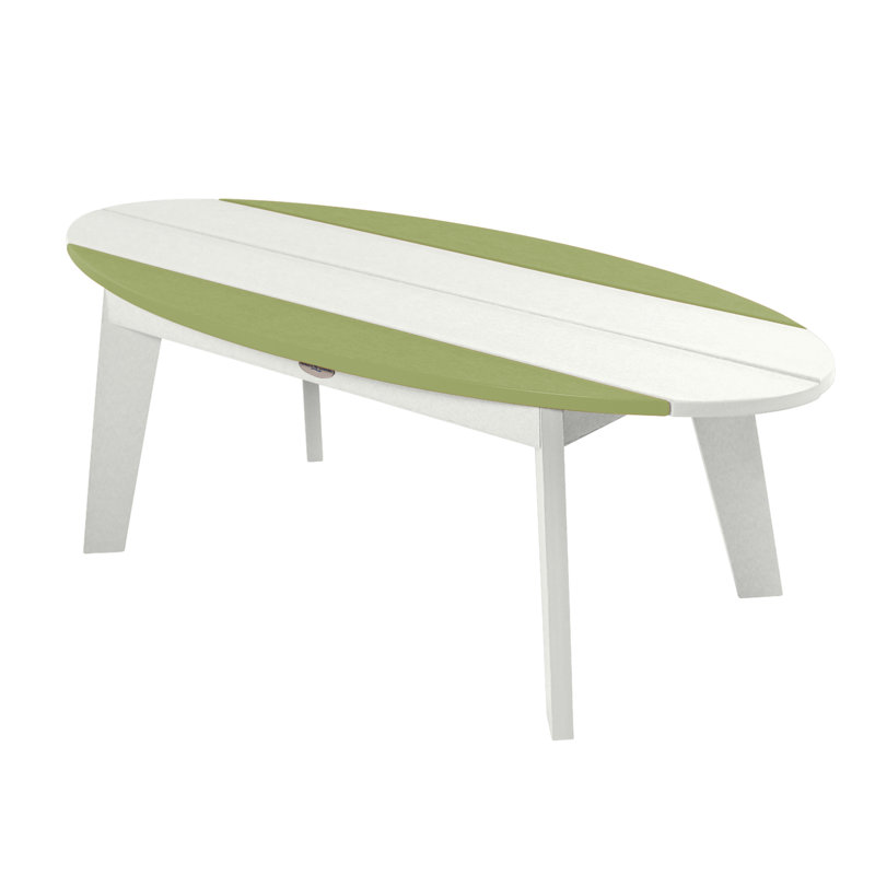 Table basse Shoreline Surfboard, Vert, White