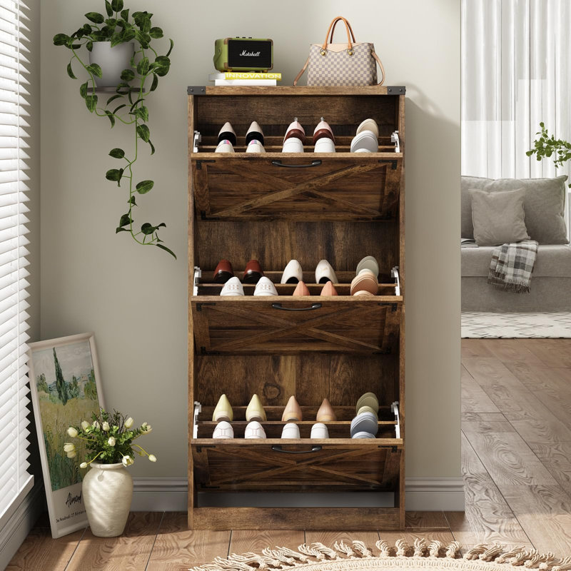 Rangement à chaussures 15 paires, Brown