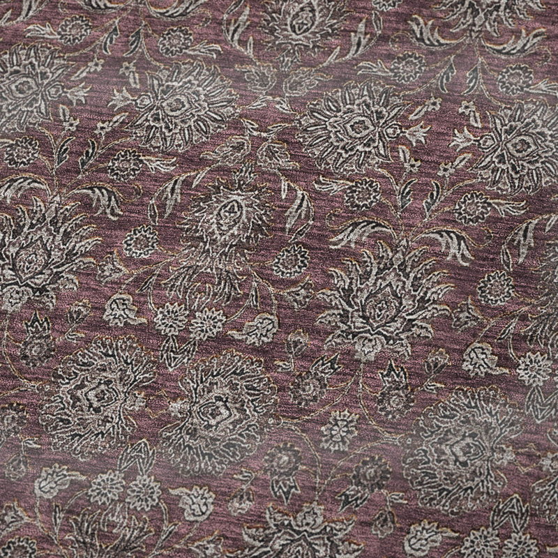 Jeté floral Sherpa ASB702 Addison, Merlot