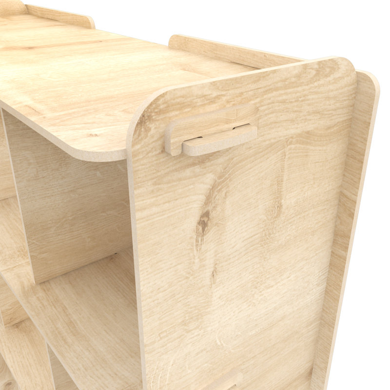 Bibliothèque standard en bois massif H 52 "x l 36,4" Abbygale