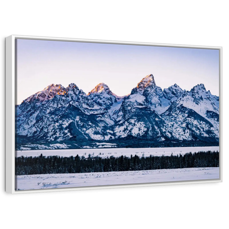 Jackson Hole Grand Teton, Cadre flottant blanc, 19 po x 13 po