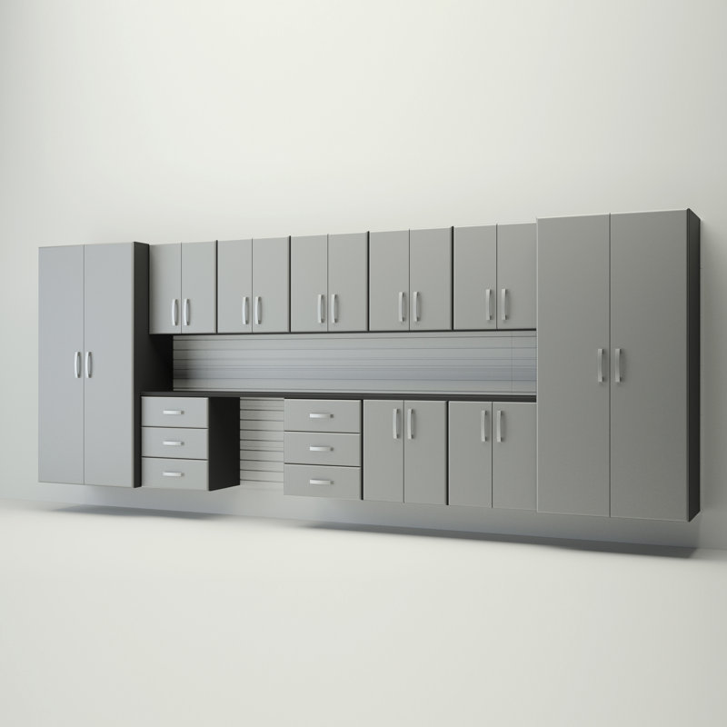 Jumbo 11 Piece Storage System, White/Silver