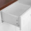 Buffet de style buffet cannelé de 63 po avec rangement, station de café avec 4 portes et 3 tiroirs, console de rangement pour la cuisine, salon, entrée, salle à manger, blanc-1157487382