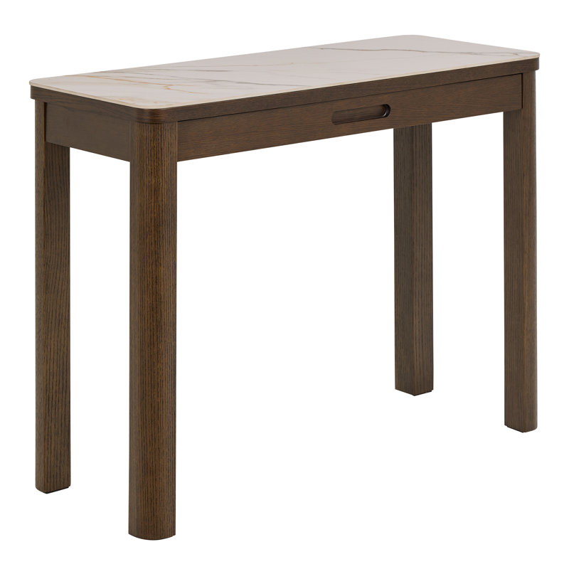 Desiya Console Table 1 Drawer In Cream Ceramic