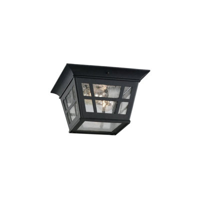 1 plafonnier d'extérieur 2 lumières Herrington (noir)