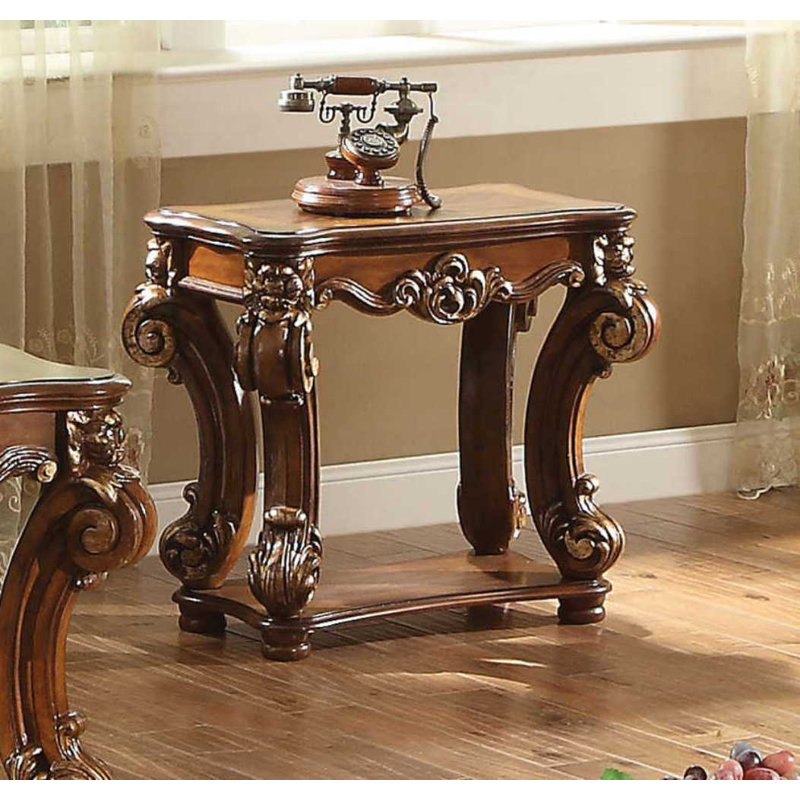 Carlene Solid Wood Top End Table