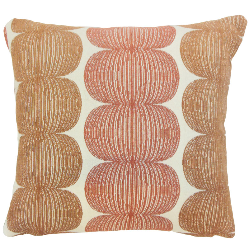 Guss Feather Reversible Throw Pillow, Marmalade