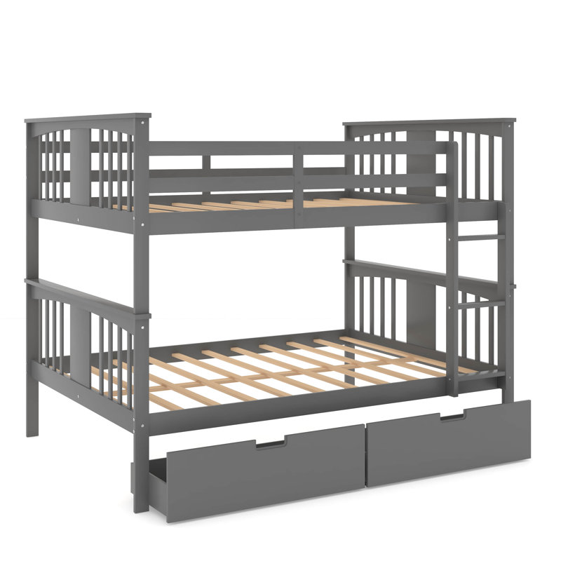 Ershel Kids Full Over Full Bunk Bed with Drawers