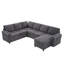 Canapé-lit en forme de U de 111 po avec rangement double et port USB-152200079