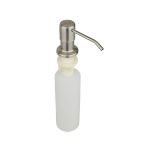 Soap Dispenser for Kitchen Sink, Stainless Steel Pump Head with 300ml Liquid Bottle . Design for Kitchen Bathroom, Easy to Press, No More Refills
