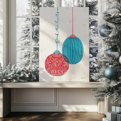 «Elegant Holiday Ornaments I», reproduction sur toile