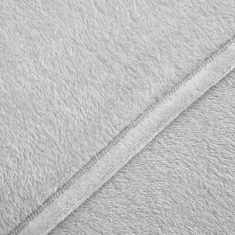 Ensemble de draps en molleton ultra doux Microplush - Simple, gris, Ensemble de draps pour lit simple avec 1 taie d'or, Gris